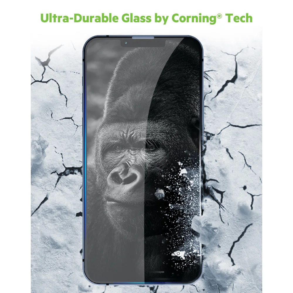 JCPAL Preserver Gorilla Tempered Glass Screen Protector by Corning Technology for iPhone 13 Pro Max mini