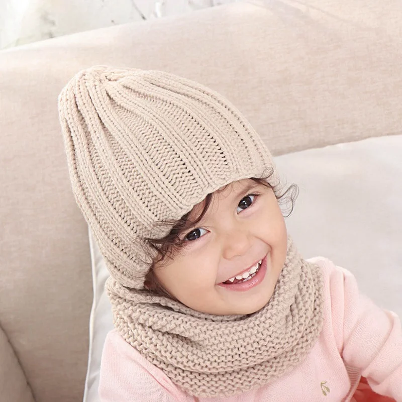 Детский набор из шапки и шарфа осенне-зимние; вязанные; шерстяные по фигуре, раздел-верхняя детская одежда головным убором детская шапка и шарф для девочек детская шапка 0-3 лет - Цвет: BG