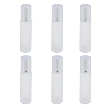

6 Pcs Metal Roller Balls Essential Oils Opener Key Tool Frosted Glass Roller Bottles for Essential Oils Bottle with Ball and Lid