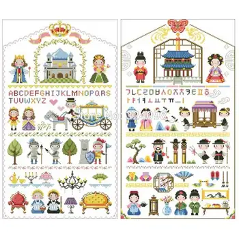 

Small palace patterns Counted Cross Stitch 11CT 14CT DIY wholesale Chinese Cross Stitch Kits Embroidery Needlework Sets