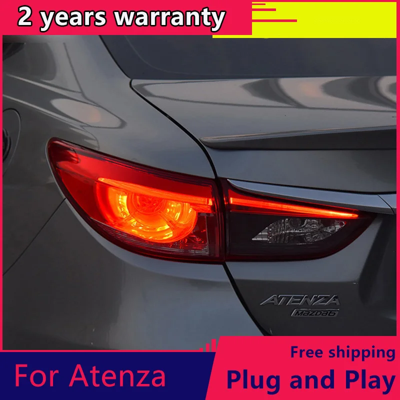 

Задний фонарь автомобильный KOWELL для Mazda6, новая модель 2015 года, для Mazda 6 Atenza, светодиодный задний фонарь оригинального дизайна, светодиодный задний фонарь DRL + тормоз + стоянка + знак