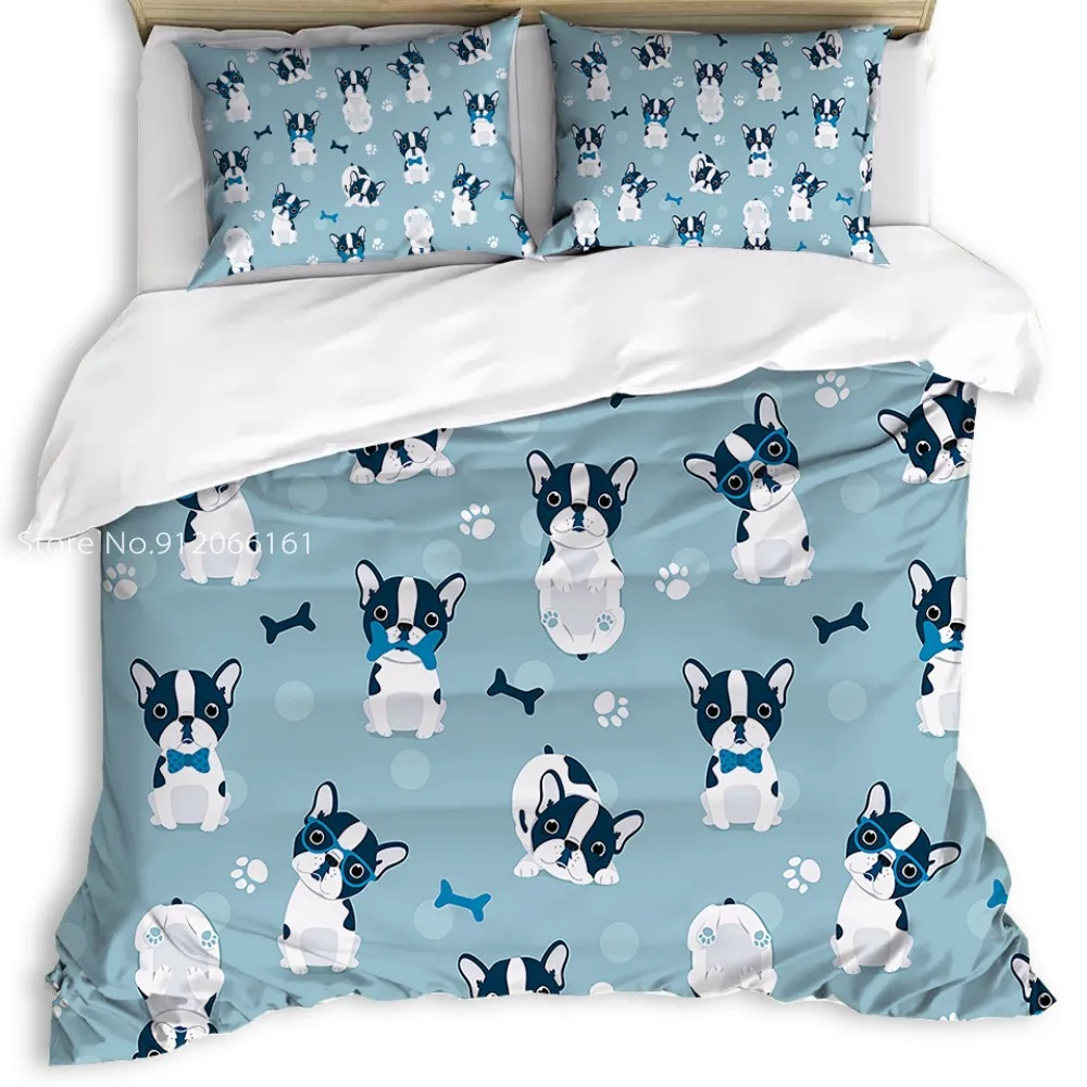 

3D Printed Cartoon Cats And Dogs Summer Kawaii Bedding Set Duvet Cover Pillowcases Bedlinen Comforter Cover for Children