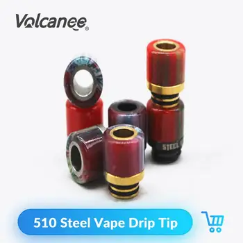 

Volcanee 510 Steel Vape Drip Tip 8.5mm Diameter Resin Stainless Steel For V8 Baby RDA RBA RTA Atomizer Vape Accessories