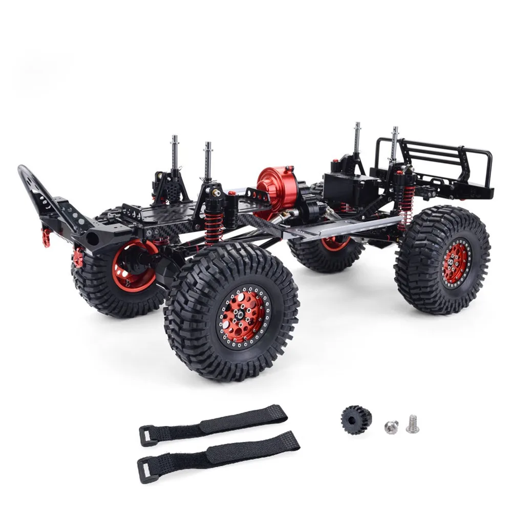 SCX10 1/10 4WD CNC полностью металлическая рама из углеродного волокна RC для машины+ 540 мотор+ 60A водонепроницаемый ESC+ M1500 сервопривод игрушки для улицы