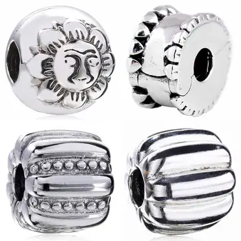 

Dots & Ridges Barrel Pumpkin Magic Sky Beaded Hearts Clip Charm Fit Bracelet 925 Sterling Silver Bead DIY Jewelry