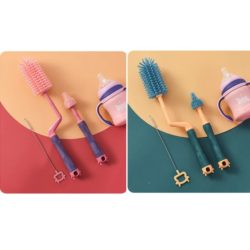 Baby Bottle Cleaning Brushes Set Cleaning Set Kit 3 Pcs