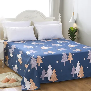 

Yaapeet 3pc Bedding Set Cotton Printing Cartoon Plant Plaid Flat Sheet Mattress Cover Bed Sheet with 2pc Pillow Cover