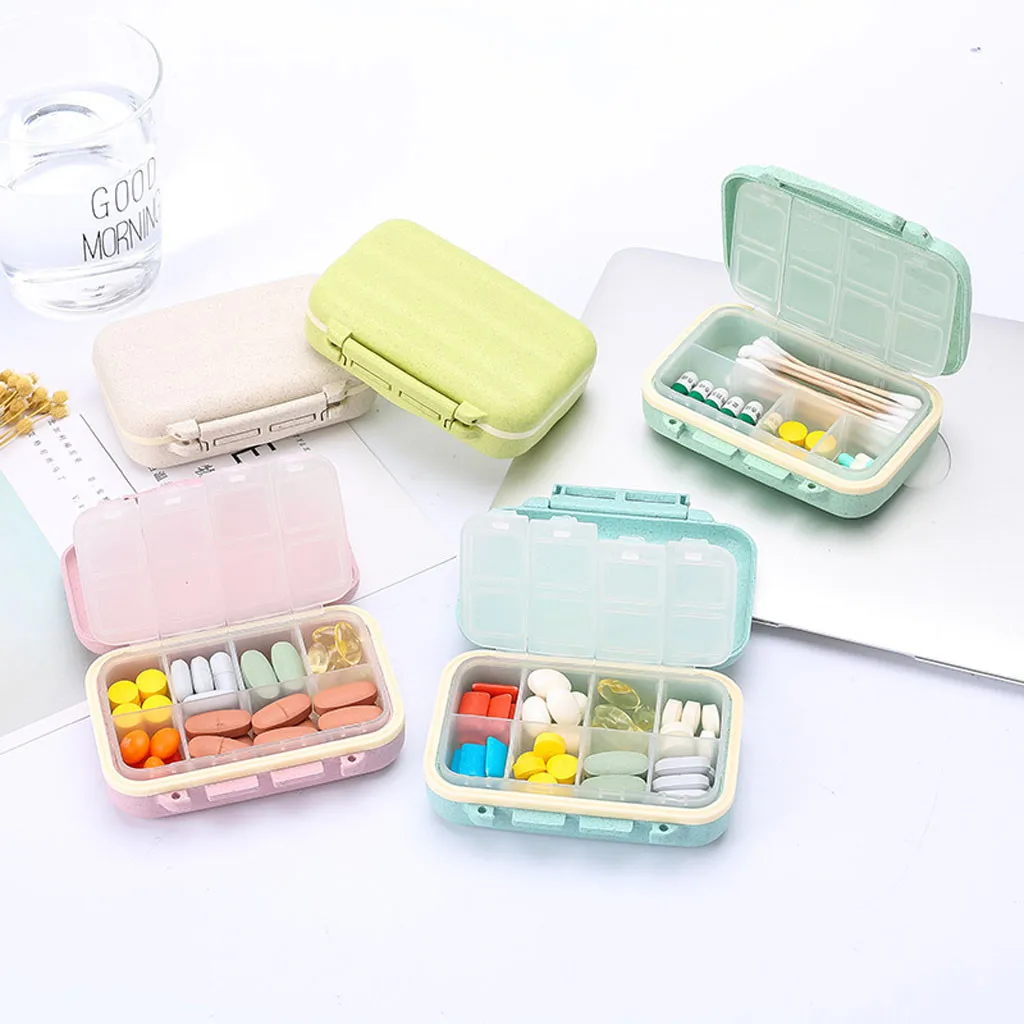 

cajas organizadoras de plastico Travel Pill Box Medicine Tablet Storage Vitamin Dispenser Organiser organizador maquillaje