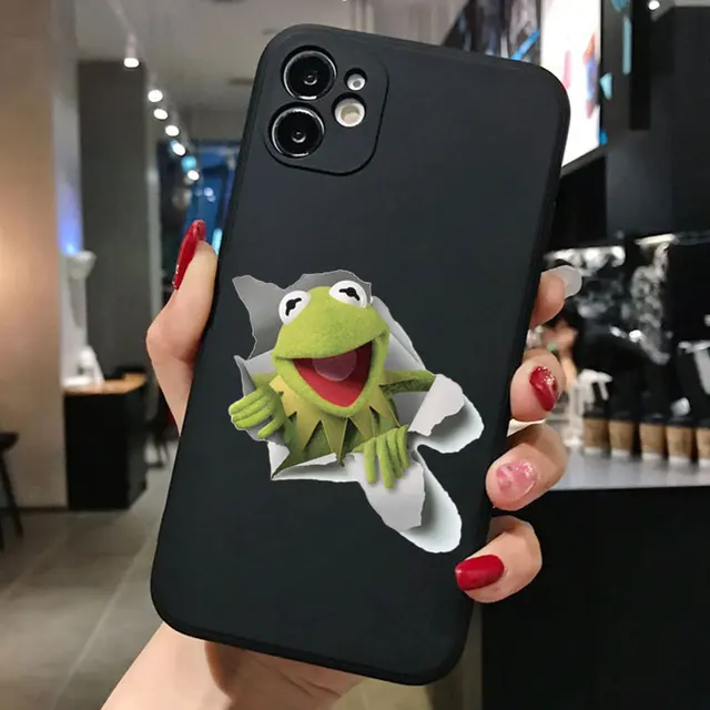 Funny Cute pet kermit The Frog Memes Phone Case For iPhone 13 pro 12 Pro 11 pro Max 6 6S 8 7 Plus X XR XS MAX TPU Silicone Cover TPU A1749