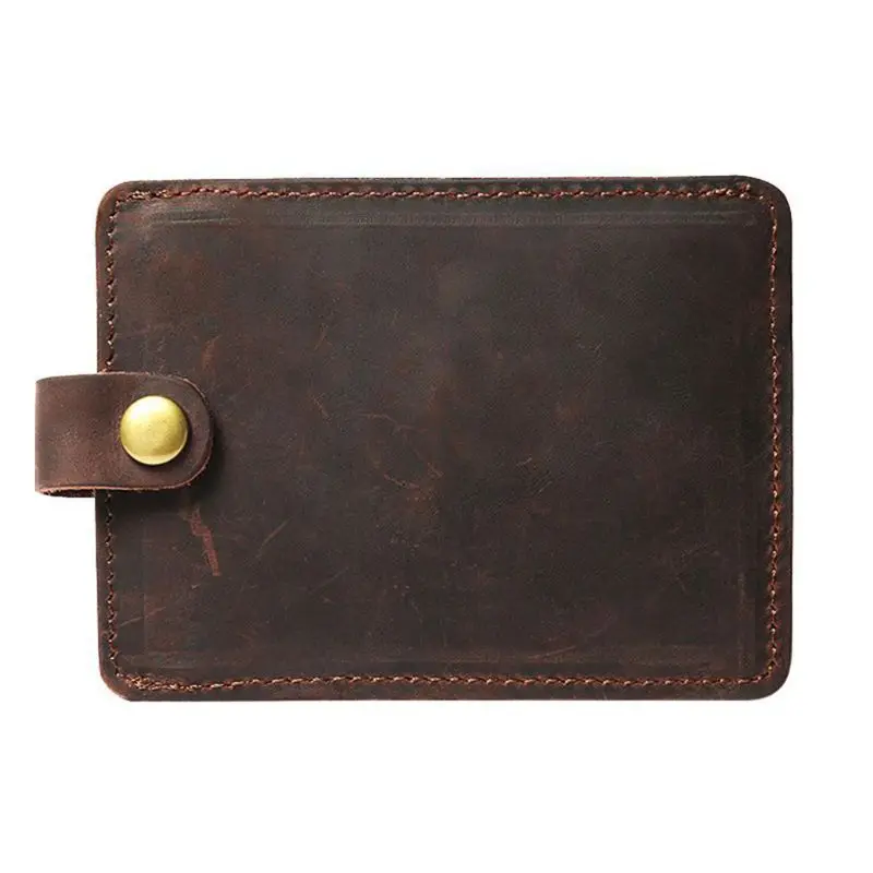 Portable Genuine Leather Coin Card Case Change Pouch Mini Purse Wallet Key Bag