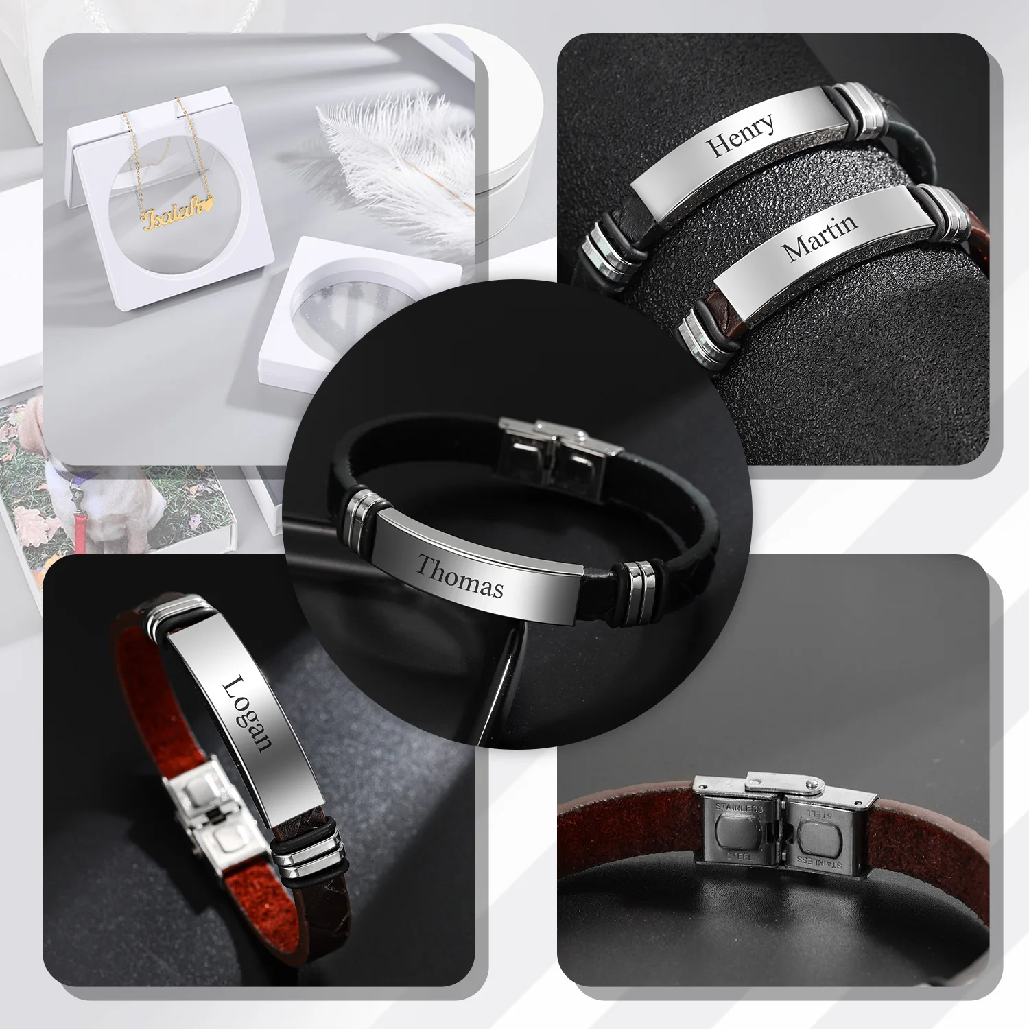 Amazon.com: VNOX Personalized Couple Gifts For Boyfriend Stainless Steel  Matching Bracelets Couples Gifts For Boyfriend Girlfriend Customized His  And Hers Bf Gifts Christmas Valentines Day Gifts For Him Her: Clothing,  Shoes &