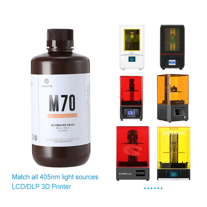 Resione M70 четкие детали маленький запах 3d принтер смола для Elegoo Anycubic Смола SLA DLP LCD 405nm