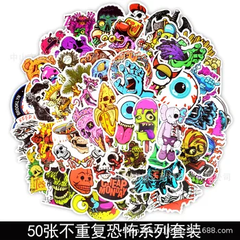 

Rolling suitcase stickers personality motorcycle stickers graffiti sticker guitar laptop horror series hot style