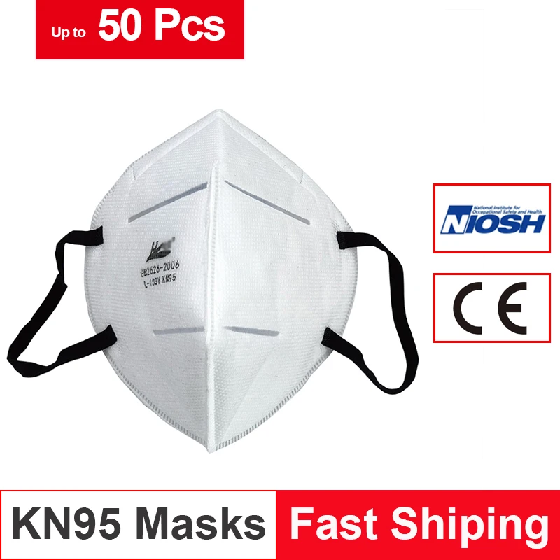 

10 Pcs KN95 Masks Anti Virus Above 95% Filtration Face Mask N95 Features as Face Mask FFP2 KF94 SAI CE Support