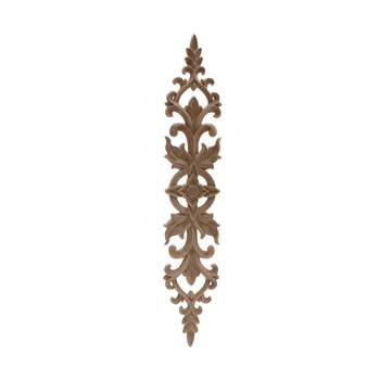 

Ornamental Modern Unpainted Wood Applique Wood Mouldings Wood Decal Onlay Floral Flower Large Rubber Wood Corner Doors Walls NEW