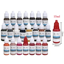 Senior 1/2 Oz. Permanent Makeup Micro Pigment Tattoo Ink Eyebrow Eyeliner Lip Body Tattoo Art Beauty Tools Tatoo Makeup Ink Set
