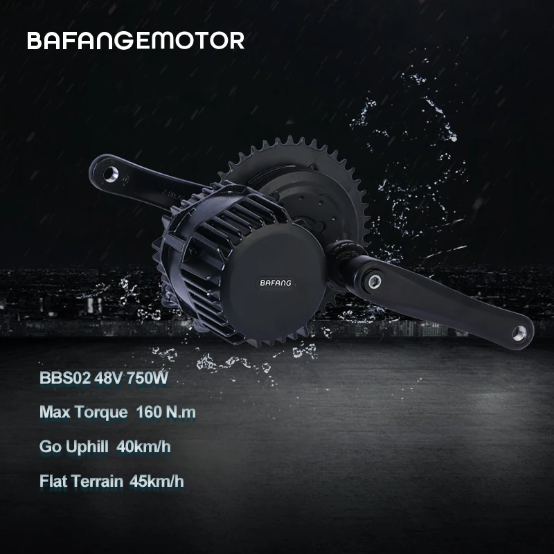 BAFANG BBS02 48 в 750 Вт Средний приводной коленчатый двигатель Bafang BBS02B 8FUN Φ C18 дисплей|crank