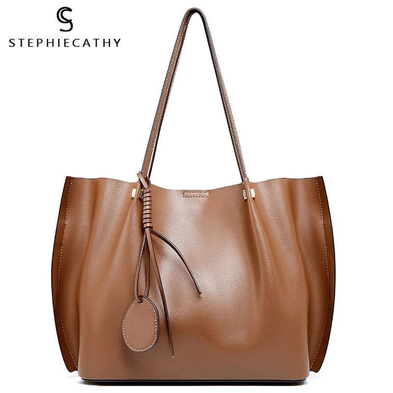 SC роскошные кожаные сумки на плечо с кисточками для женщин брендовые большие