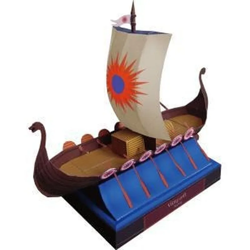 Пиратская лодка DIY 3D бумажная карта модель строительные наборы игрушки