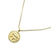 Unisex 316L Stainless Steel Cool Gold-Color Medusa Clean Stone Pendant Free Chain 3
