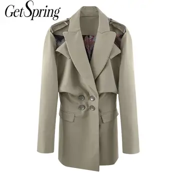 

Getspring Women Blazer Irregular Hollow Out Vintage Women Blazers Jackets Black Asymmetry Casual Winter Coat Women 2020 New Top