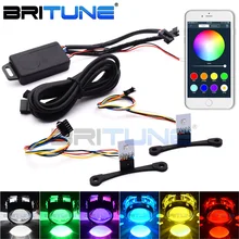 Bluetooth, RGB, Demon Eyes, светодиодный, Devil Eye, многоцветные огни, приложение-enab, светодиодный комплект для 2,5 WST/3,0 Hella, фары, линзы, аксессуары, сделай сам