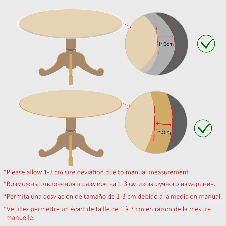 Round Transparent Soft Plastic PVC Tablecloth, Waterproof, Oilproof, Living Room, Dining Tables, Kitchen Desk Protector, Home De