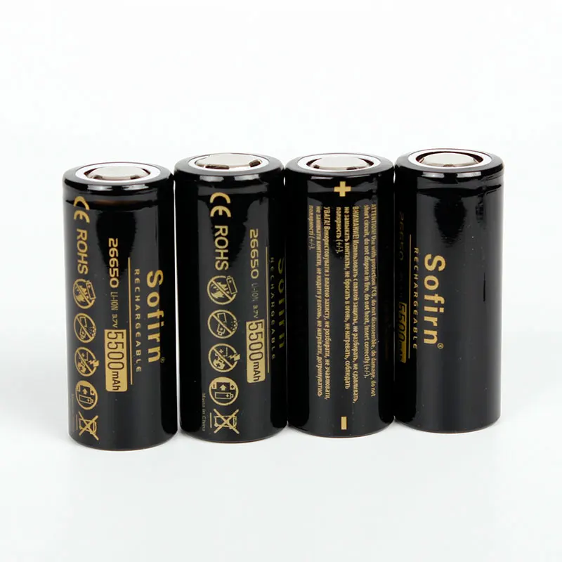 Sofirn 3 7 V 26650 5500mAh батарея 5C литиевая высокой емкости для светодиодных