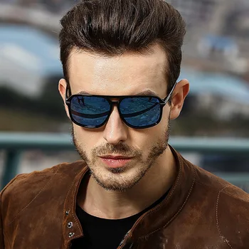 

2020 Cool Square Style Fashion Polarized Men Sunglasses Brand Designer Driving Vintage Gradient Sun Glasses Oculos De Sol