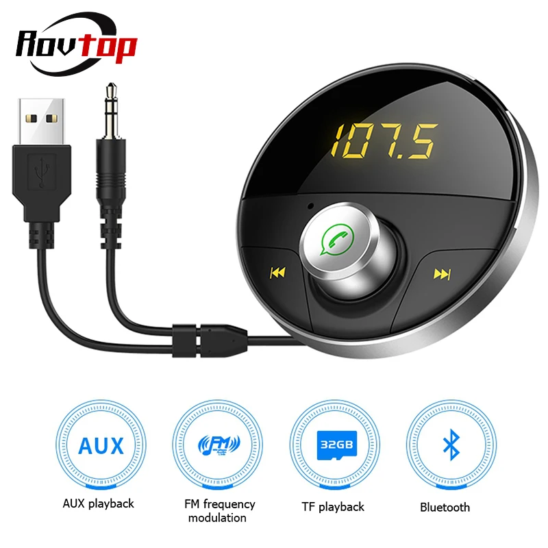 Wireless Bluetooth Car Kit Handsfree FM Transmitter Receiver AUX MP3 Music Player Support TF Card Dual USB Charger Z4 | Автомобили и