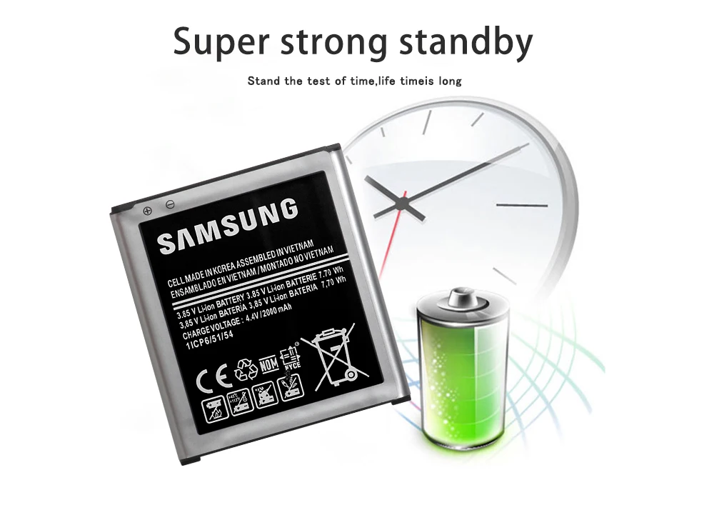 Samsung телефон батарея EB-BG360BBE для samsung Galaxy Core Prime G360 G361 G360V G3608 G360H 2000 мАч