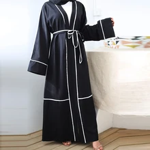 Abaya Dubai Caftano Islam Kimono Cardigan Hijab Musulmano Maxi Vestito Oman Turco Abbigliamento Islamico Abaya Per Le Donne Ramadan Caftano