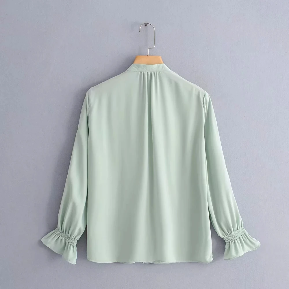 Кимоно блузка женские топы и блузки blusas mujer de moda английский стиль каскадные оборки v-образный вырез сплошной