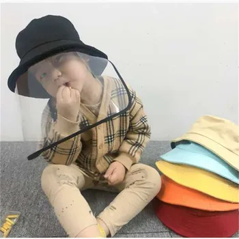 

Multi-function Child Bucket Hats Windproof Breathable Hat Outdoor Face Protective Duct Protection Simple Hats Cap for Children