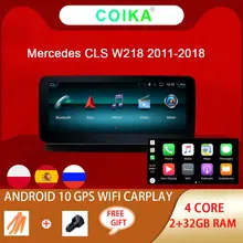 Android 10 Systeem Auto Multimedia Stereo Voor Mercedes Cls Klasse W218 2011-2018 Carplay 2 + 32Gb Wifi bt Gps Navi Radio Speler