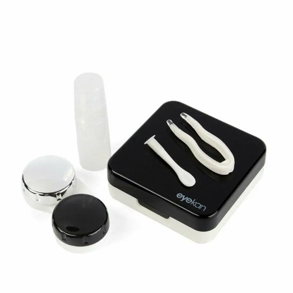 Cover contact lens case with mirror color contact lenses case Container cute Lovely Travel kit box Women