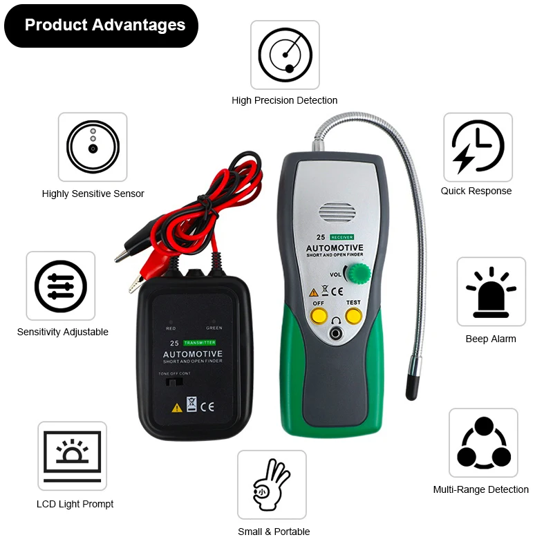 US $24.96 Car Automotive Short Amp Open Finder Circuit Finder Tester Electric Cable Finder Car Repair Tool Detector Tracer For Wire Or Cable
