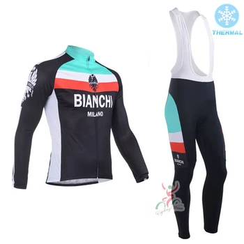 

New Pro Winter Long Sleeve Cycling Jersey Bib Pants MTB Bike Clothing Uniform Thermal Fleece Bicycle Maillot Ropa Ciclismo