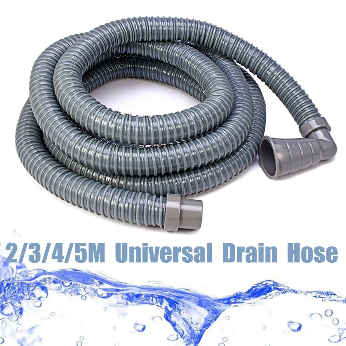 

2/3/4/5M Extension Washer Hose Washing Machine Hose Kitchen Outlet Drain Hose Flexible Water Connector Pipe Bathroom Replacement