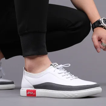 

Men's Shoes a Foot Leather Web Celebrity Small White Versatile Trend Leisure Breathable Comfortable Board Shoes Spring 2020 New
