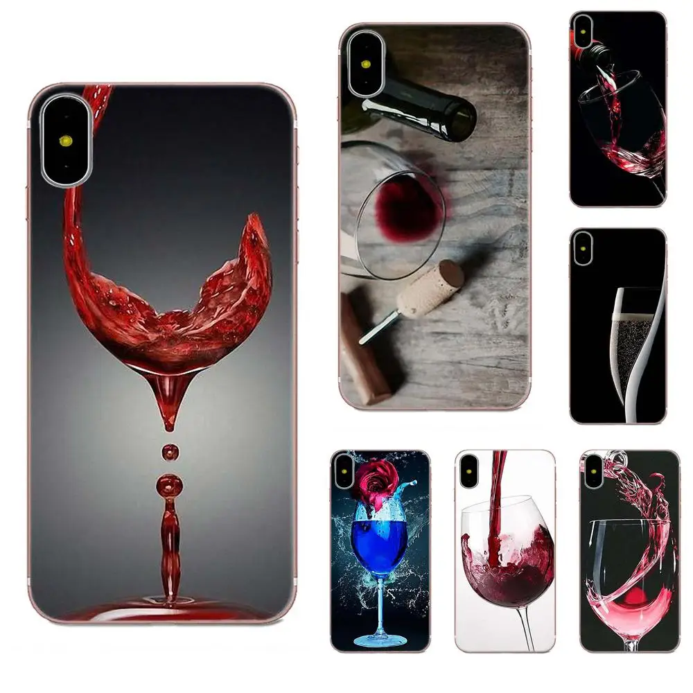 Soft Coque Glass Red Wine For Huawei Nova 2 V20 Y3II Y5 Y5II Y6 Y6II Y7 Y9 G8 G9 GR3 GR5 GX8 Prime 2018 2019 | Мобильные телефоны и