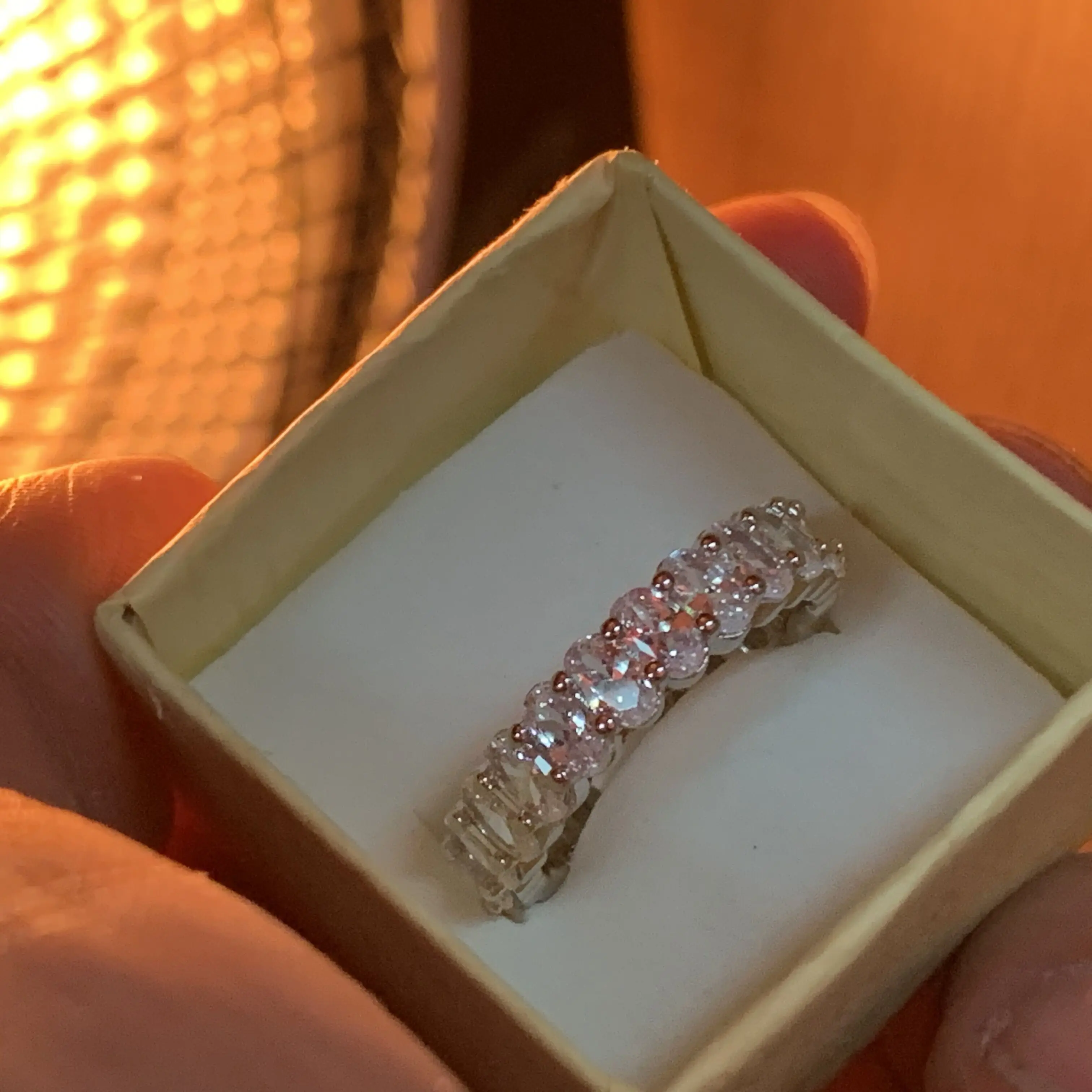 Oval Потрясающее женское кольцо, 925 пробы, Серебряное сердце и овальное, AAAAA, кубический цирконий, обручальное кольцо, кольца для женщин, свадебные украшения - Цвет основного камня: Oval