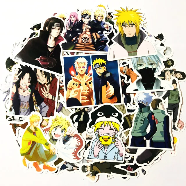 50/100 шт ПВХ водонепроницаемые стикеры NARUTO для ноутбука скейтборда Стикеры для багажа офисные игрушки - Цвет: 100PCS