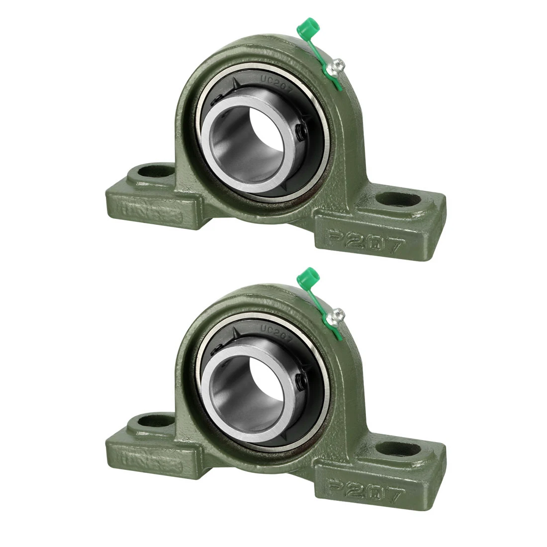 uxcell 1pcs 2pcs UCP Pillow Block Bearing 12mm/15mm/17mm/20mm/25mm/30mm Bore Diameter Cast Iron/Chrome Steel Set screw Lock afbeelding