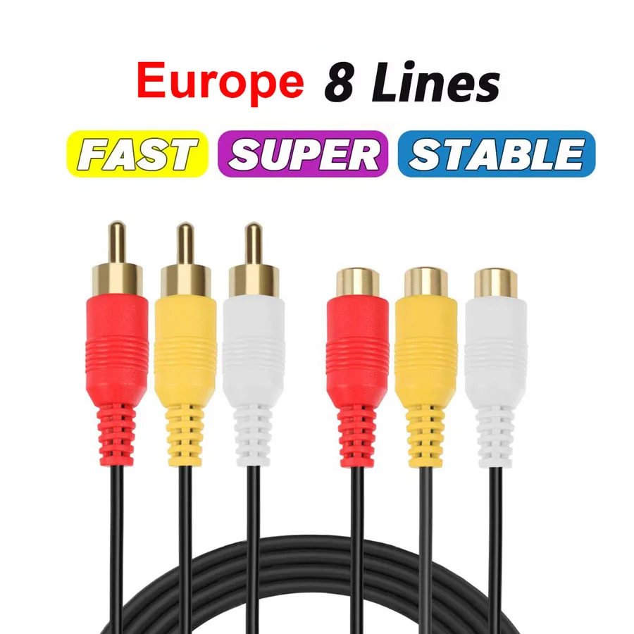 GTmedia-cable estable de 8 líneas para receptor satélite, DVB-s2, V8 Nova, V7S, V9