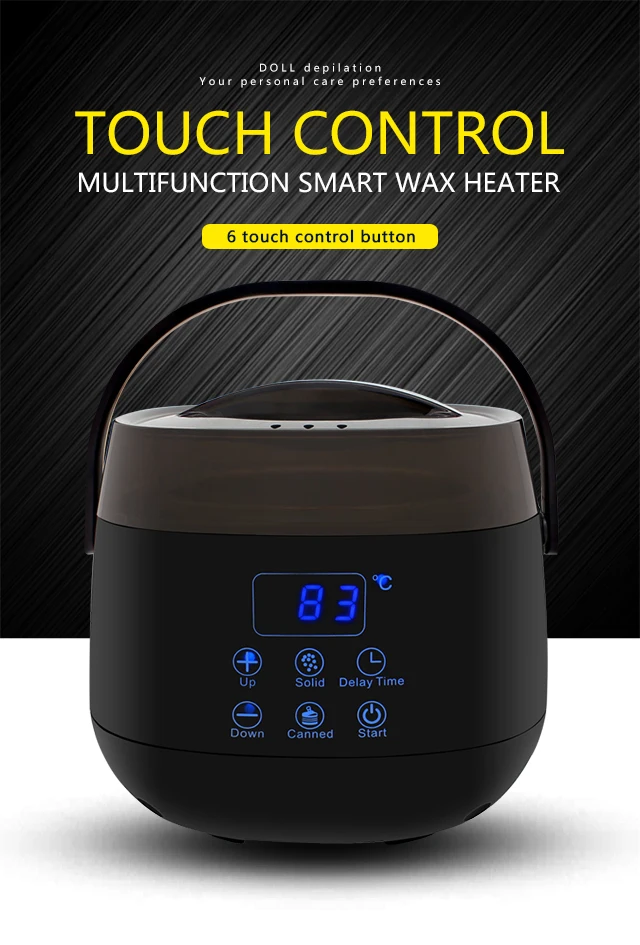 Professional black touch screen digital hair removal wax machine/wax melt warmer