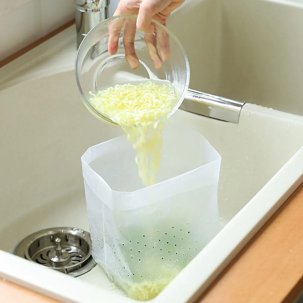

30 Pcs Sink Drain Disposable Large Capacity Thick Kitchen Garbage Bag Cleaning Slag Mesh Filter Convenience Home Self Standing