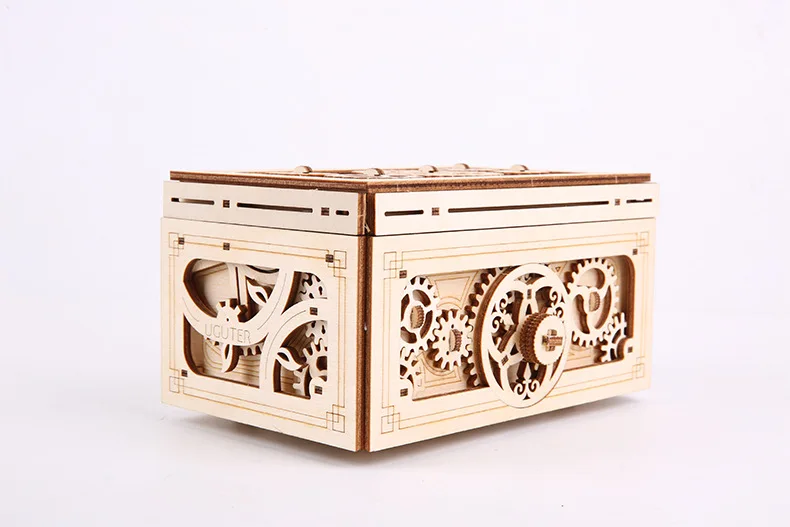 Деревянная 3D головоломка модель музыкальная шкатулка DIY механический привод модель комплект Деревянный конструктор фигурка взрослый головоломка игрушка детский подарок