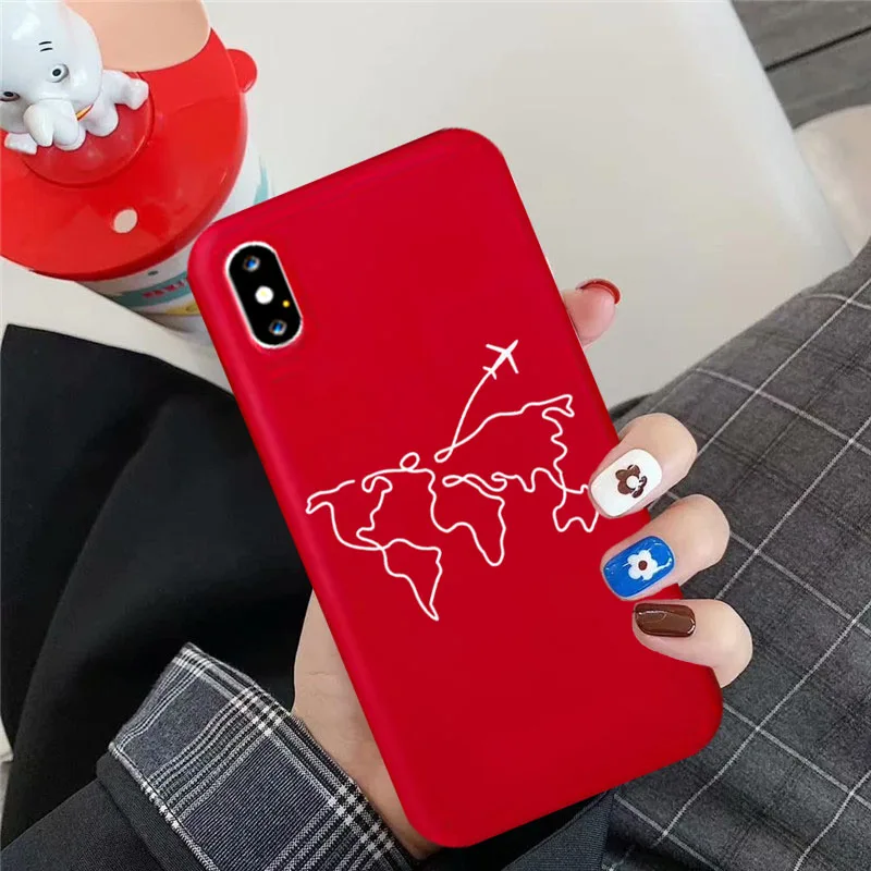 Дорожные противоударные Нескользящие простые чехлы для IPhone 11, XR, XS, Max, XS, X, 6, 6 S, 7, 8 Plus, 6 P, яркие цвета, мягкая задняя крышка из ТПУ для телефона - Цвет: -1