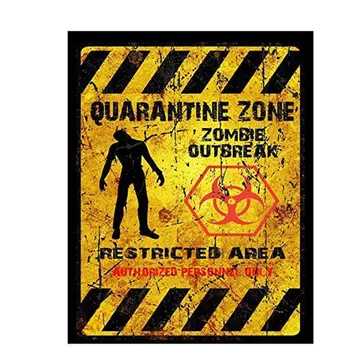

Funny QUARANTINE ZONE ZOMBIE OUTBREAK Car Sticker and Decal Bumper Window Laptop Bodywork Windshield Decal Accessories PVC11*9cm